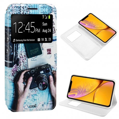 Funda COOL Flip Cover para iPhone XR Dibujos Travel