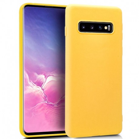 Funda COOL Silicona para Samsung G973 Galaxy S10 (Amarillo)