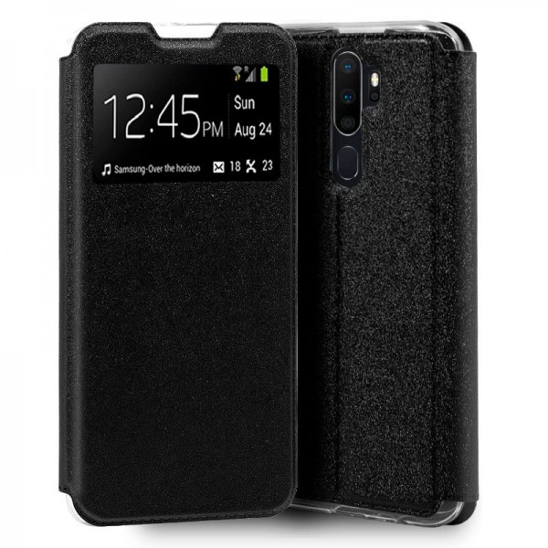 Funda COOL Flip Cover para Oppo A5 (2020) / A9 (2020) Liso Negro