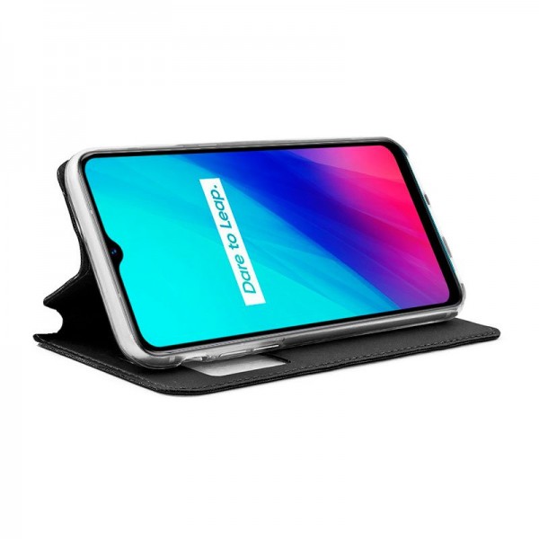 Funda COOL Flip Cover para Realme C3 / Realme 6i Liso Negro