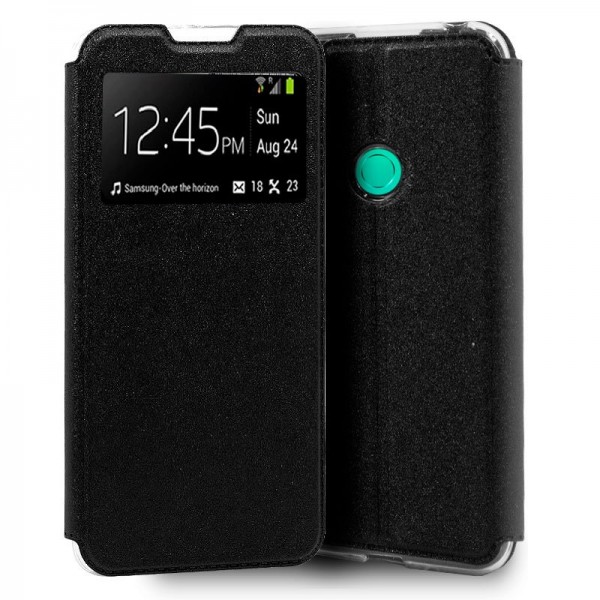 Funda COOL Flip Cover para Huawei P40 Lite E Liso Negro