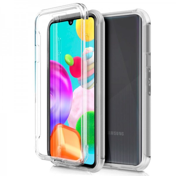 Funda COOL Silicona 3D para Samsung A415 Galaxy A41 (Transparente Frontal + Trasera)