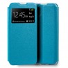 Funda COOL Flip Cover para Huawei P40 Lite Liso Celeste