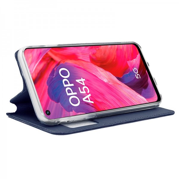 Funda COOL Flip Cover para Oppo A54 5G / A74 5G Liso Azul