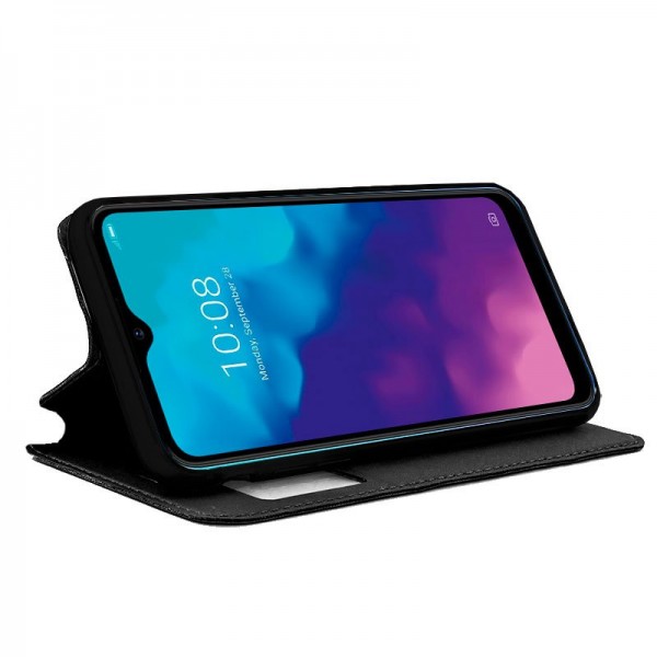 Funda COOL Flip Cover para ZTE Blade V30 Vita Liso Negro