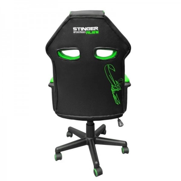 Silla gamer woxter stinger station alíen verde y negro