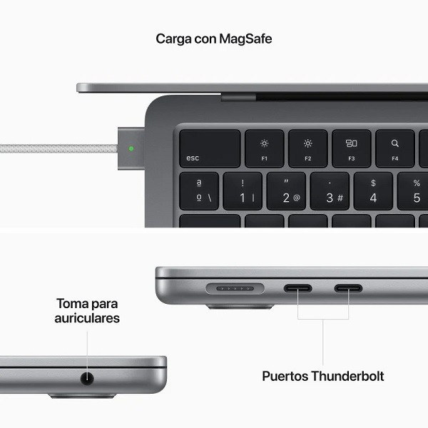 APPLE MACBOOK AIR 13.6" 2022 M2 8GB RAM 256GB gris