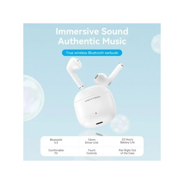 Auriculares Vention NBGW0 blanco