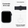 Apple Watch Serie 9 GPS 45mm aluminio sport band M/L negro