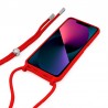 Carcasa COOL para iPhone 13 mini Cordón Liso Rojo