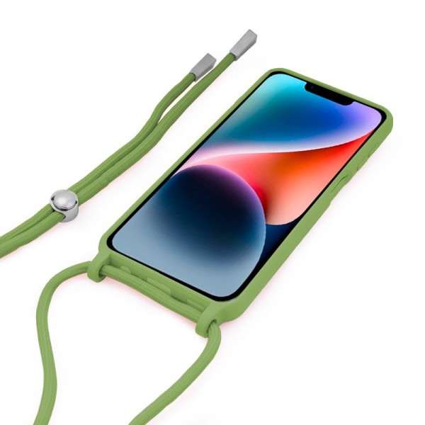 Carcasa COOL para iPhone 14 Plus Cordón Liso Pistacho