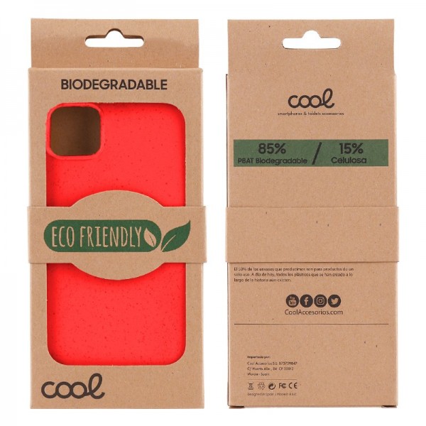 Carcasa COOL para iPhone 14 Pro Eco Biodegradable Rojo