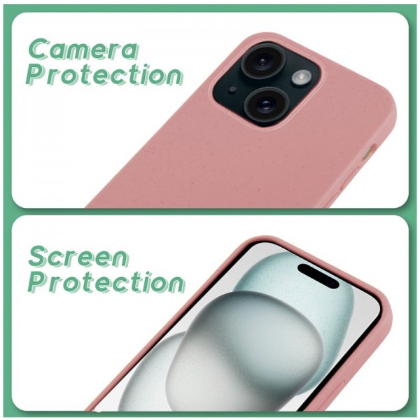 Carcasa COOL para iPhone 15 Eco Biodegradable Rosa