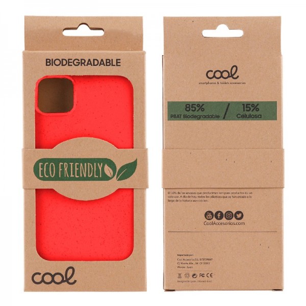 Carcasa COOL para iPhone 15 Plus Eco Biodegradable Rojo