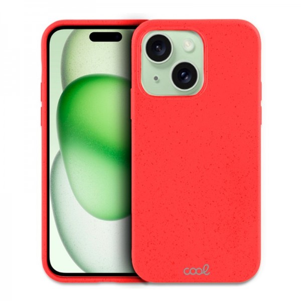 Carcasa COOL para iPhone 15 Plus Eco Biodegradable Rojo