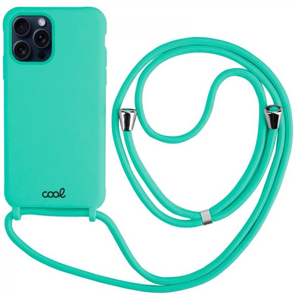 Carcasa COOL para iPhone 15 Pro Cordón Liso Mint