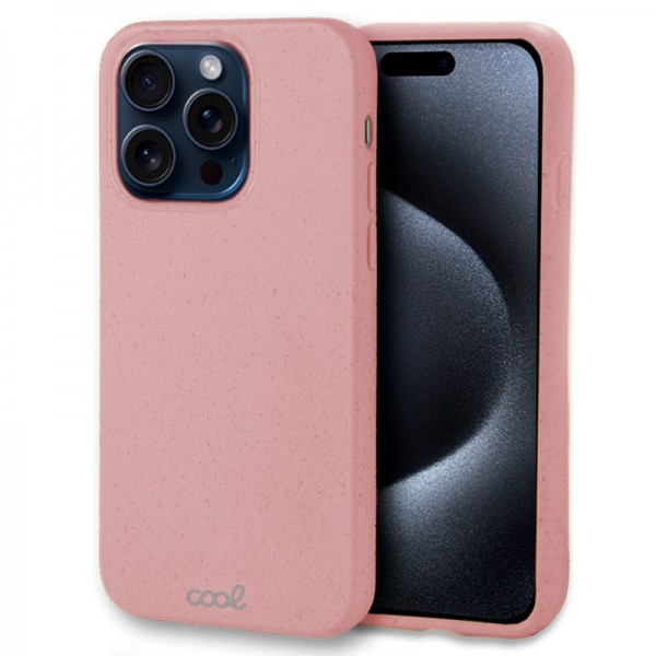 Carcasa COOL para iPhone 15 Pro Eco Biodegradable Rosa