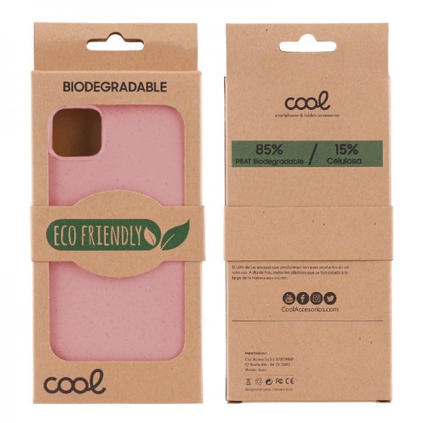 Carcasa COOL para iPhone 15 Pro Eco Biodegradable Rosa