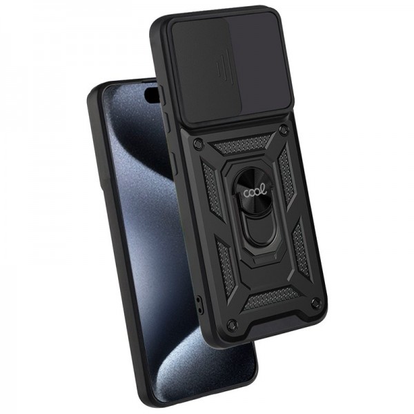 Carcasa COOL para iPhone 15 Pro Hard Ring Negro