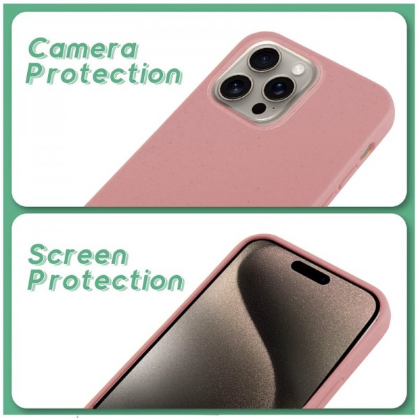 Carcasa COOL para iPhone 15 Pro Max Eco Biodegradable Rosa