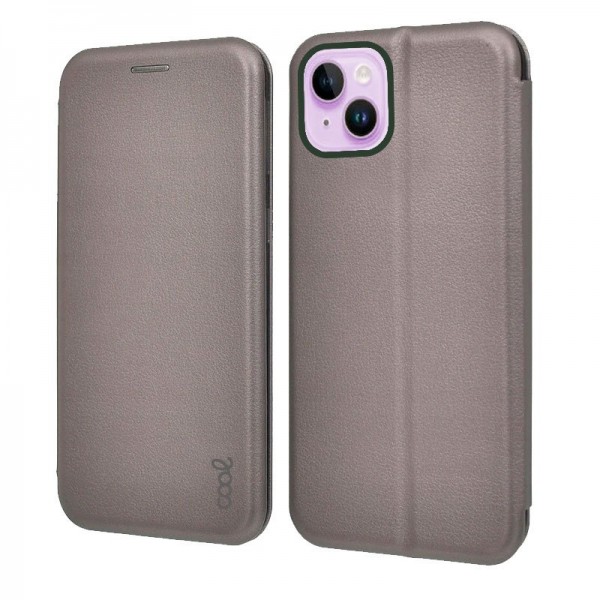 Funda COOL Flip Cover para iPhone 14 Elegance Plata