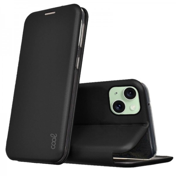 Funda COOL Flip Cover para iPhone 15 Plus Elegance Negro