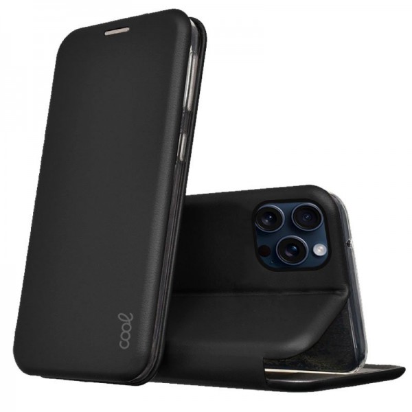 Funda COOL Flip Cover para iPhone 15 Pro Elegance Negro