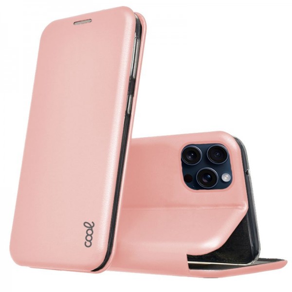 Funda COOL Flip Cover para iPhone 15 Pro Elegance Rose Gold