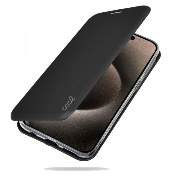 Funda COOL Flip Cover para iPhone 15 Pro Max Elegance Negro