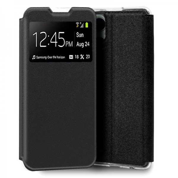 Funda COOL Flip Cover para Oppo Reno 8 Lite 5G Liso Negro