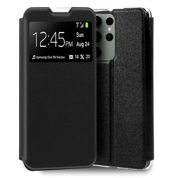 Funda COOL Flip Cover para Samsung S918 Galaxy S23 Ultra Liso Negro