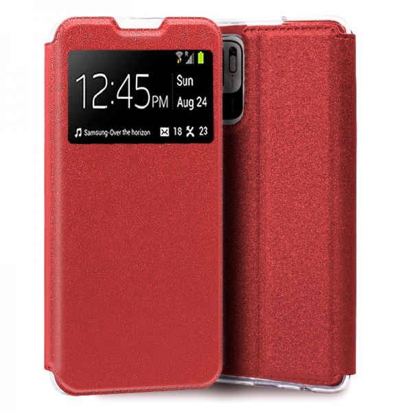 Funda COOL Flip Cover para Xiaomi Redmi 10 5G Liso Rojo