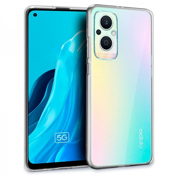 Funda COOL Silicona para Oppo Reno 8 Lite 5G (Transparente)