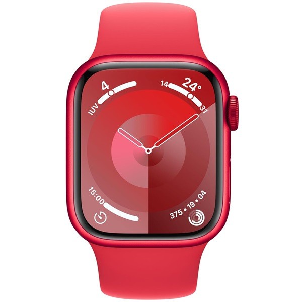 Apple Watch Serie 9 GPS 45mm aluminio sport band M/L rojo