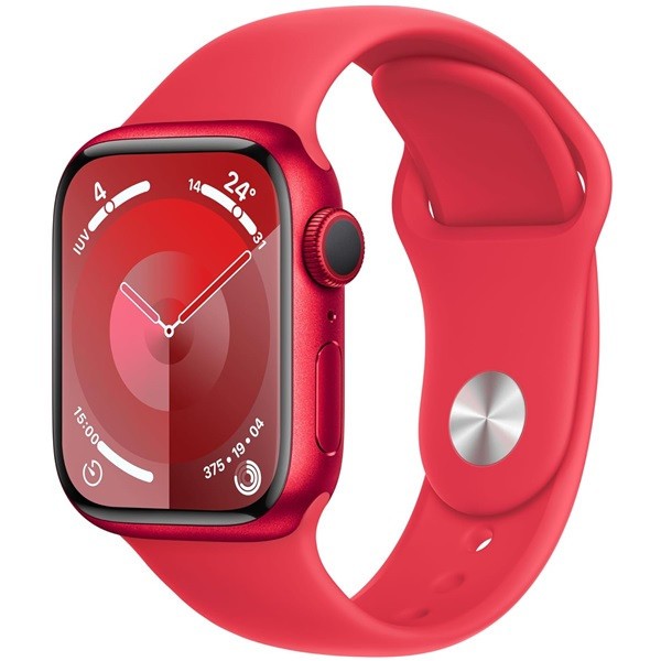 Apple Watch Serie 9 GPS 45mm aluminio sport band M/L rojo