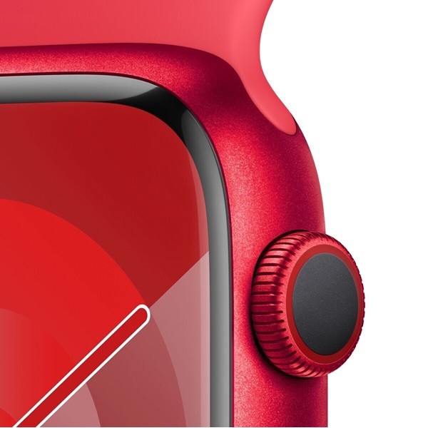 Apple Watch Serie 9 GPS 45mm aluminio sport band M/L rojo