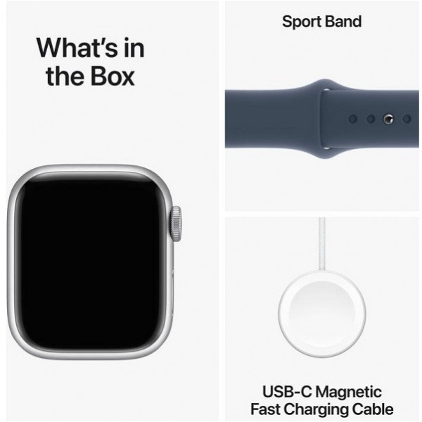 Apple Watch Serie 9 GPS 45mm aluminio sport band M/L azul