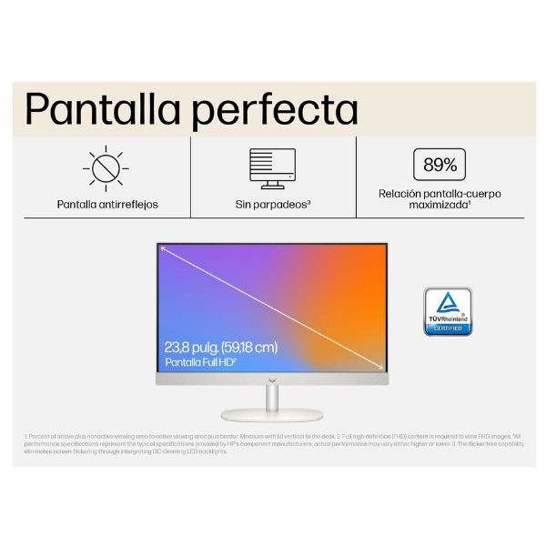 HP 23.8" Intel Core i3 8GB RAM 512GB 24-CR0056NS blanco