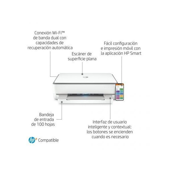 Multifunción  HP Envy 6020E WiFi blanco