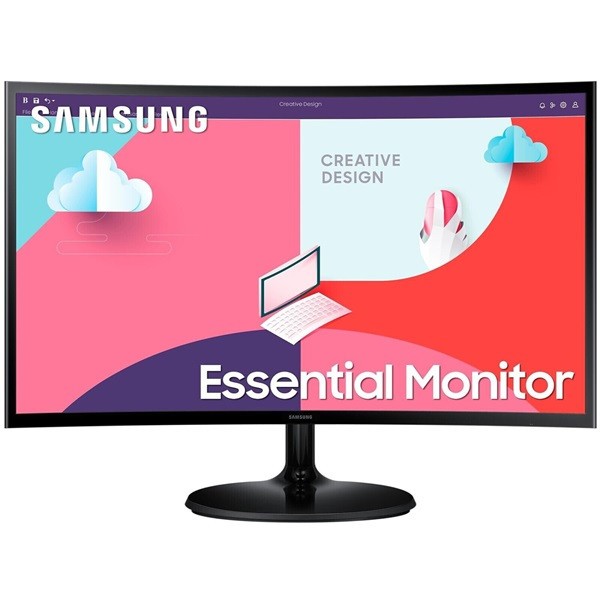 Monitor SAMSUNG ESSENTIAL 24" LED S24C364EAU Curvo negro