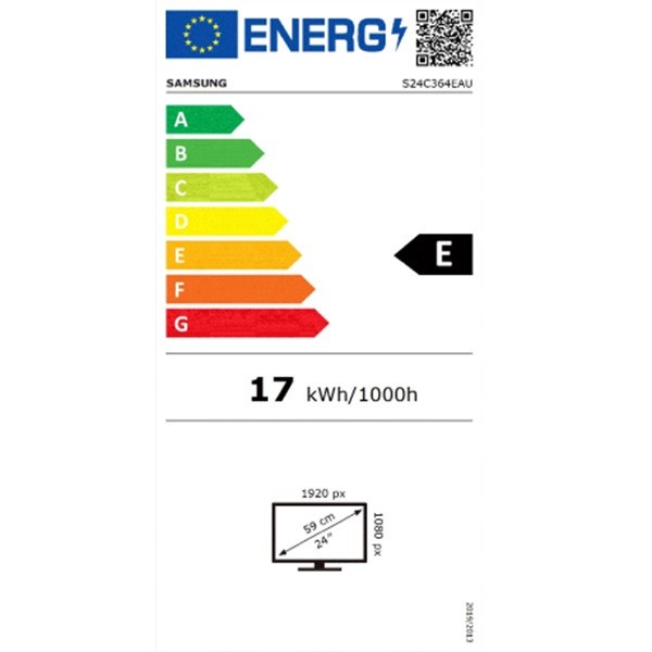 Monitor SAMSUNG ESSENTIAL 24" LED S24C364EAU Curvo negro