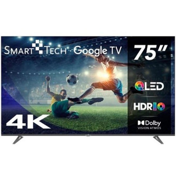 Smart TV SMART TECH 75" QLED UH 4K 75QG03H negro