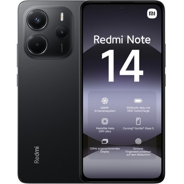 Xiaomi Redmi Note 14 dual sim 6GB RAM 128GB negro