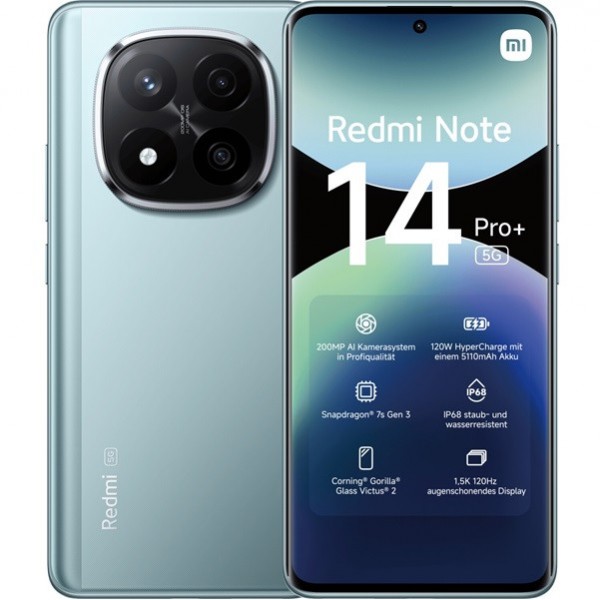 Xiaomi Redmi Note 14 Pro+ 5G dual sim 12GB RAM 512GB azul