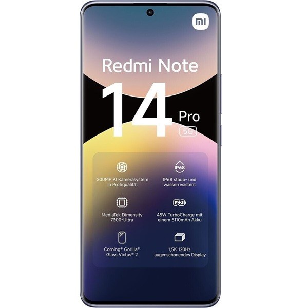 Xiaomi Redmi Note 14 Pro 5G dual sim 8GB RAM 256GB violeta