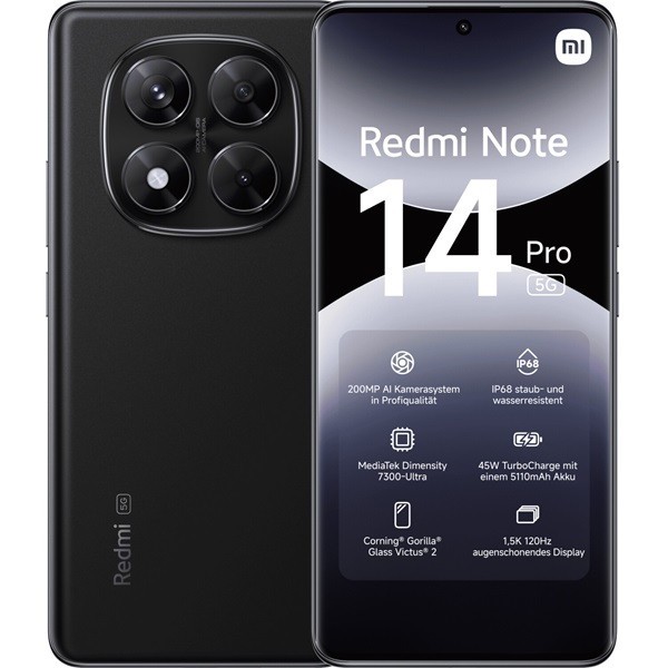 Xiaomi Redmi Note 14 Pro 5G dual sim 8GB RAM 256GB negro