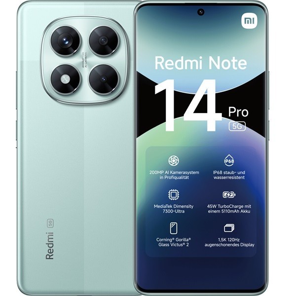 Xiaomi Redmi Note 14 Pro 5G dual sim 8GB RAM 256GB verde