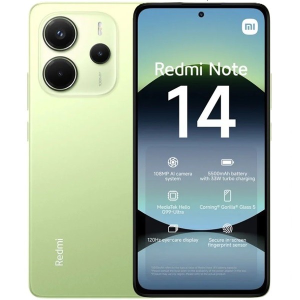 Xiaomi Redmi Note 14 dual sim 8GB RAM 256GB verde