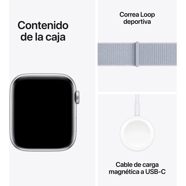 Apple Watch SE 3ra Gen 2024 GPS 40mm aluminio sport loop azul nube