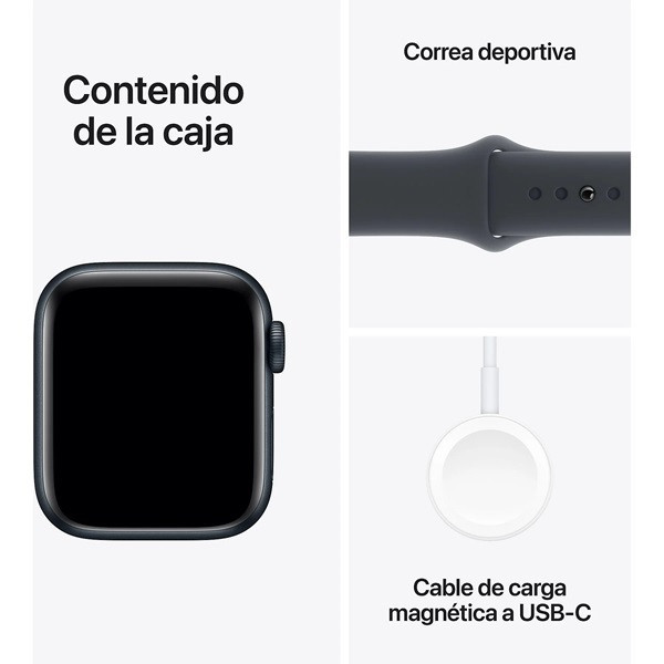 Apple Watch SE 2024 GPS + cellular 40mm aluminio sport band S/M negro